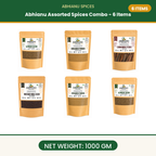 Abhianu Spices Assorted Indian Spices Combo 6 Items 1 Kg