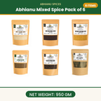 Abhianu Spices Assorted Indian Spices Combo 6 In 950 G