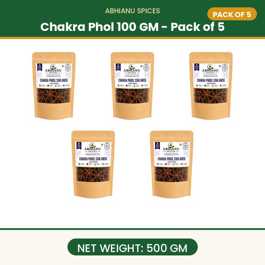 Abhianu Spices Star Anise Chakra Phool 300 G Pack Of 6
