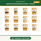 Abhianu Spices Assorted Indian Spices Combo 12 Items 2.575 Kg