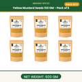 Abhianu Spices Yellow Mustard Seeds 600 G Pack Of 6