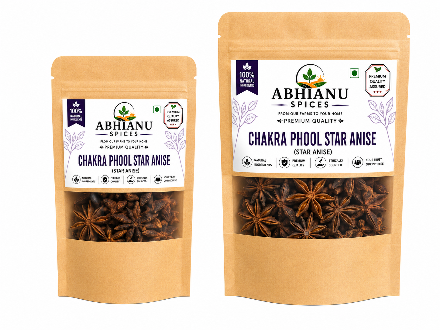Abhianu Spices Star Anise Chakra Phool 300 G Pack Of 6