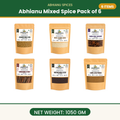 Abhianu Spices Assorted Indian Spices Combo 6 In 1.05 Kg