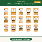 Abhianu Spices Assorted Indian Spices Combo 15 Items 2.3 Kg