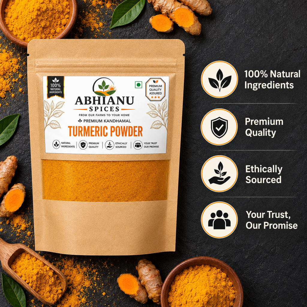 Abhianu Spices Kandhamal Turmeric Powder