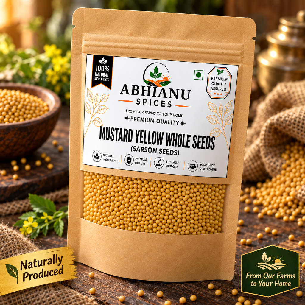 Abhianu Spices Yellow Mustard Seeds