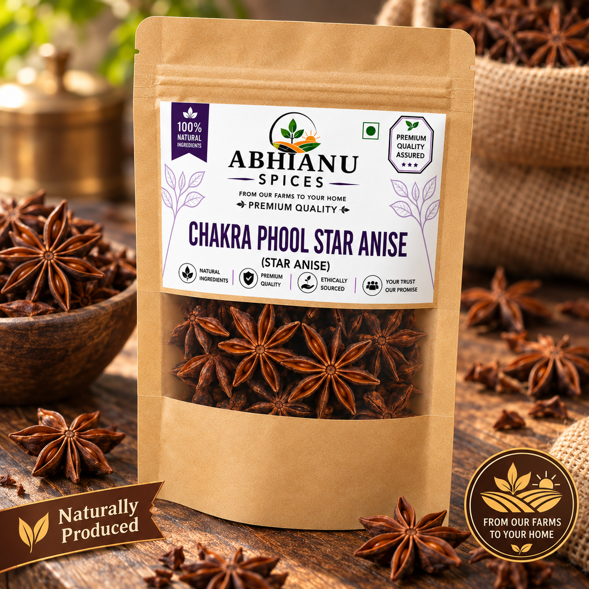 Abhianu Spices Star Anise Chakra Phool