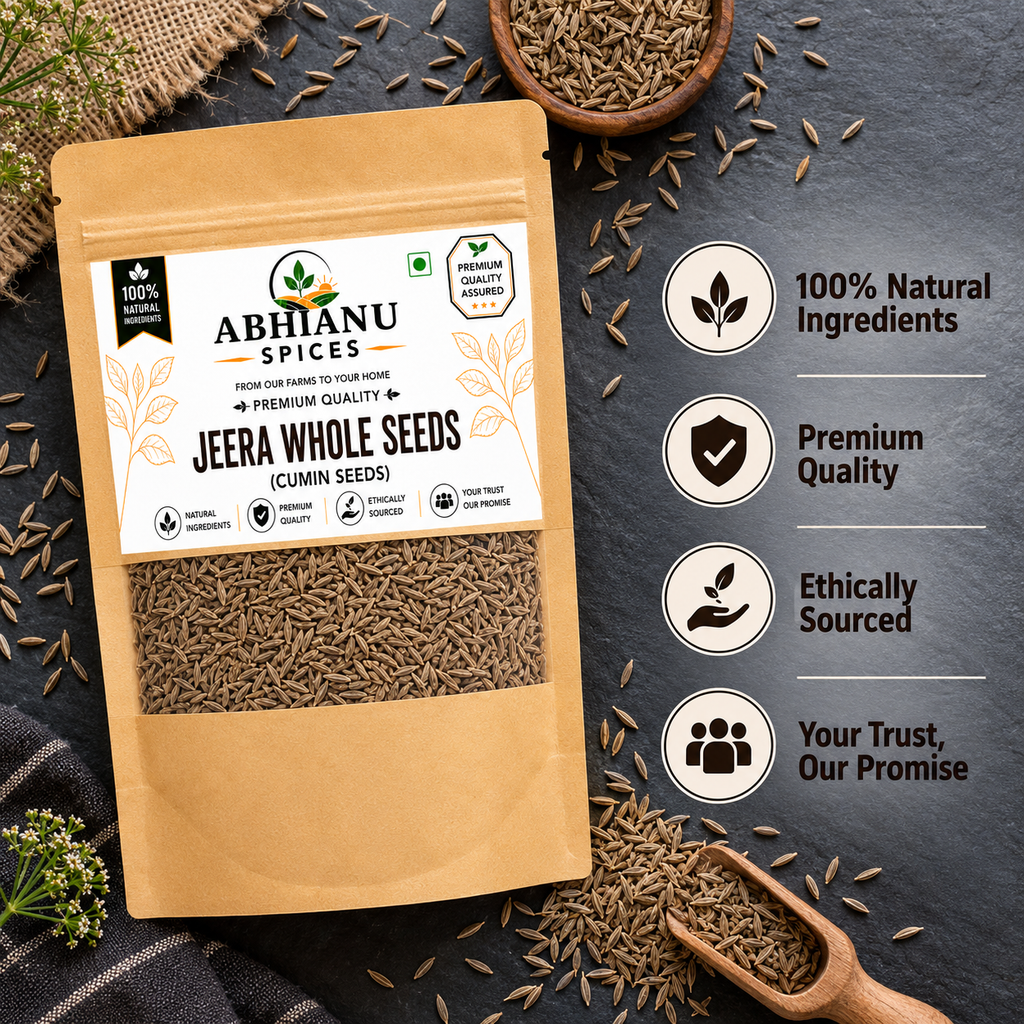 Abhianu Spices Cumin Whole Seeds Jeera