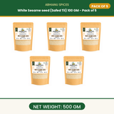 Abhianu Spices White Sesame Seeds Safed Til