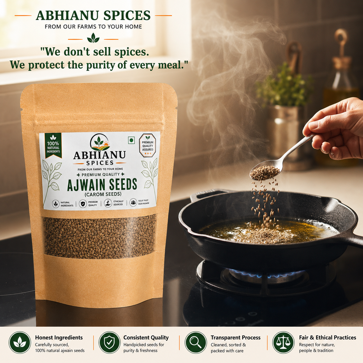 Abhianu Spices Ajwain Carom Seeds