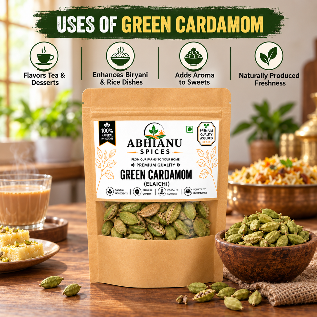 Abhianu Spices Green Cardamom Whole Pods