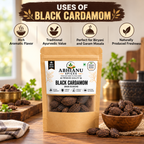 Abhianu Spices Black Cardamom Whole Pods