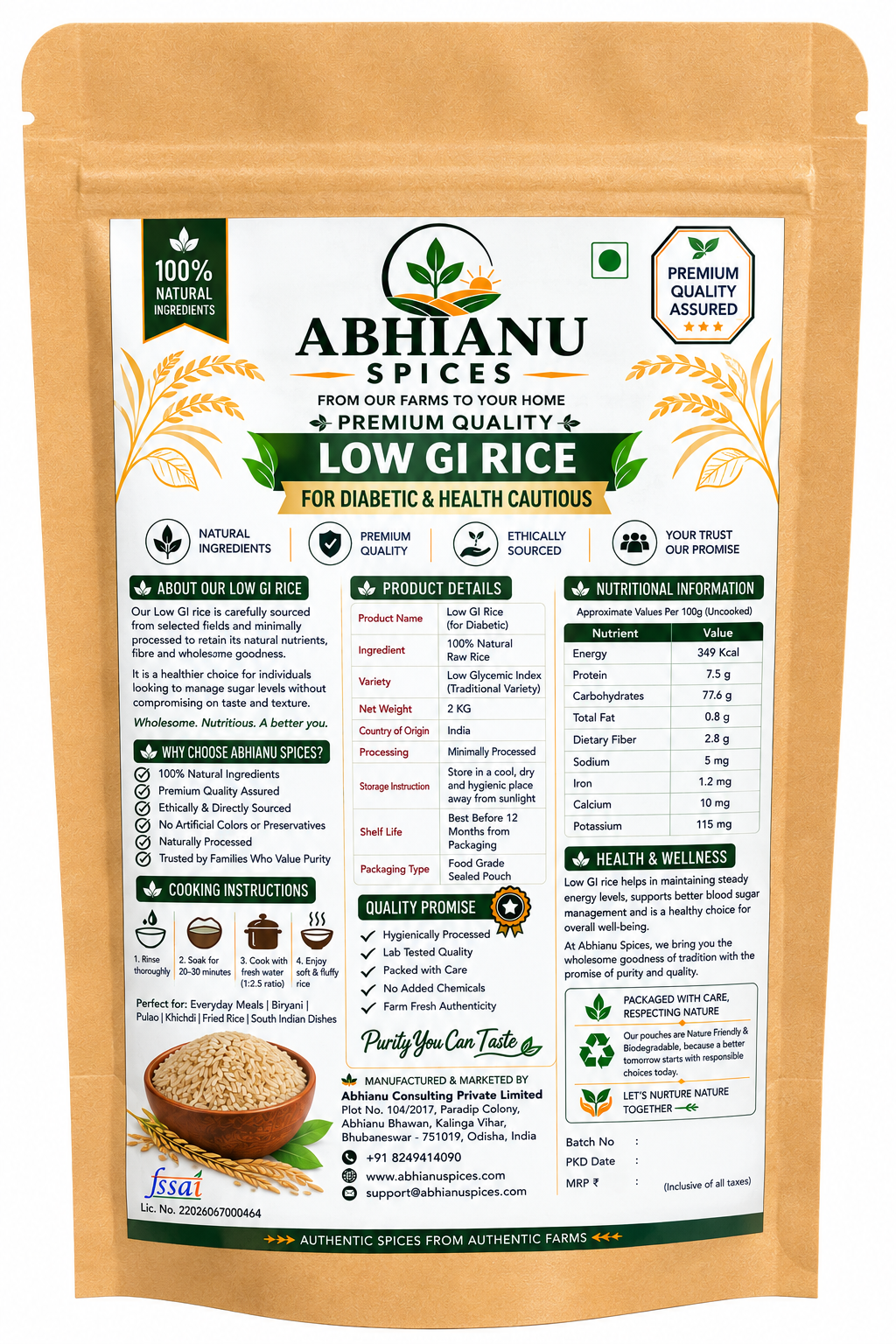 Abhianu Spices Low GI Rice
