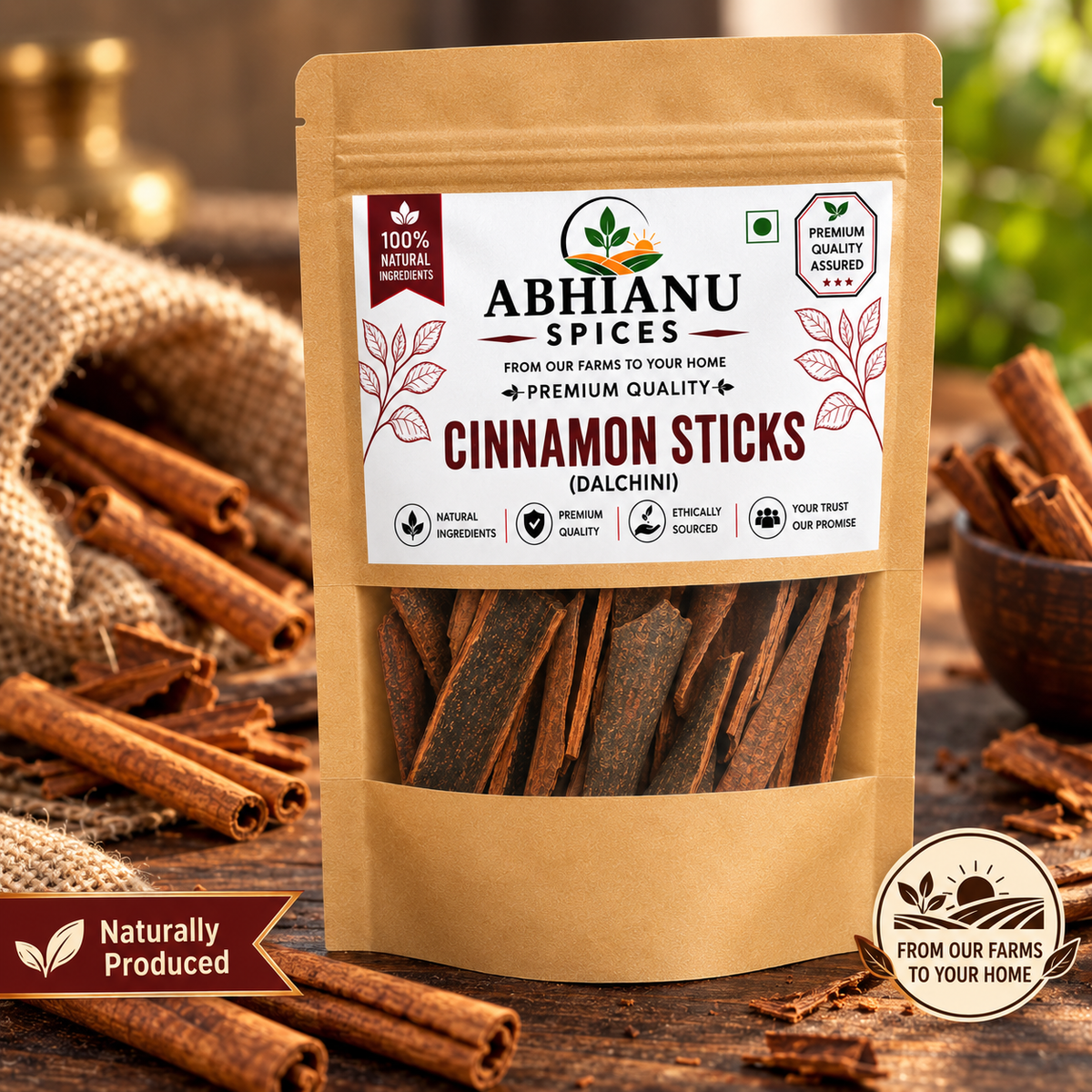 Abhianu Spices Cinnamon Dalchini