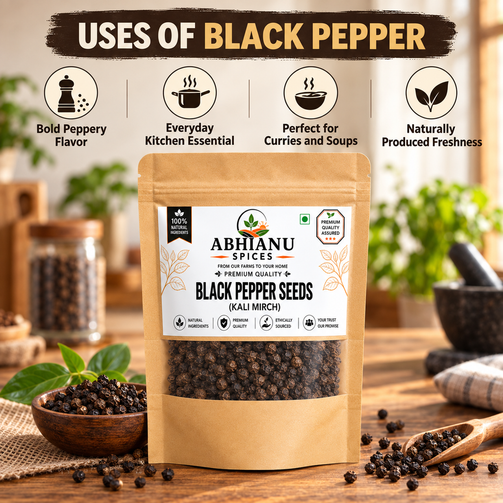 Abhianu Spices Black Peppercorns Whole